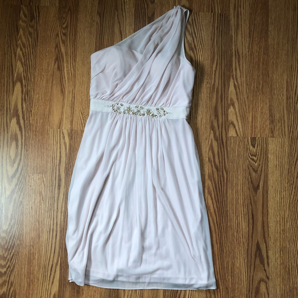 Adrianna Papell One-Shoulder Dress (Blush)